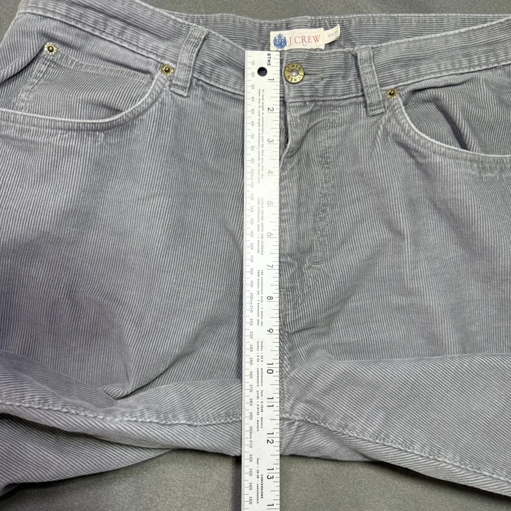 J Crew Corduroy Pants Mens 35x32 Gray Straight Leg Cotton Casual Trousers